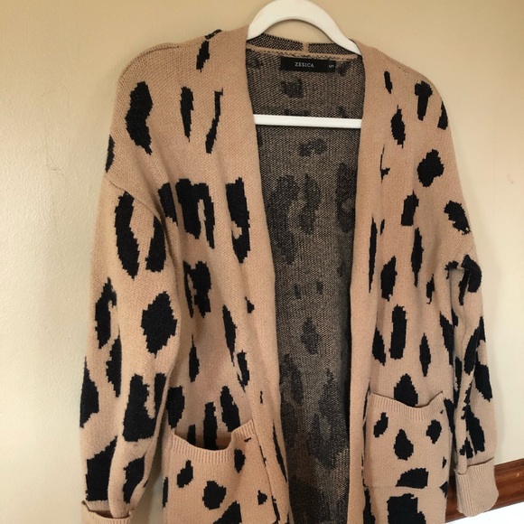 Zesica Open Front Leopard Cardigan - Picture 5 of 6